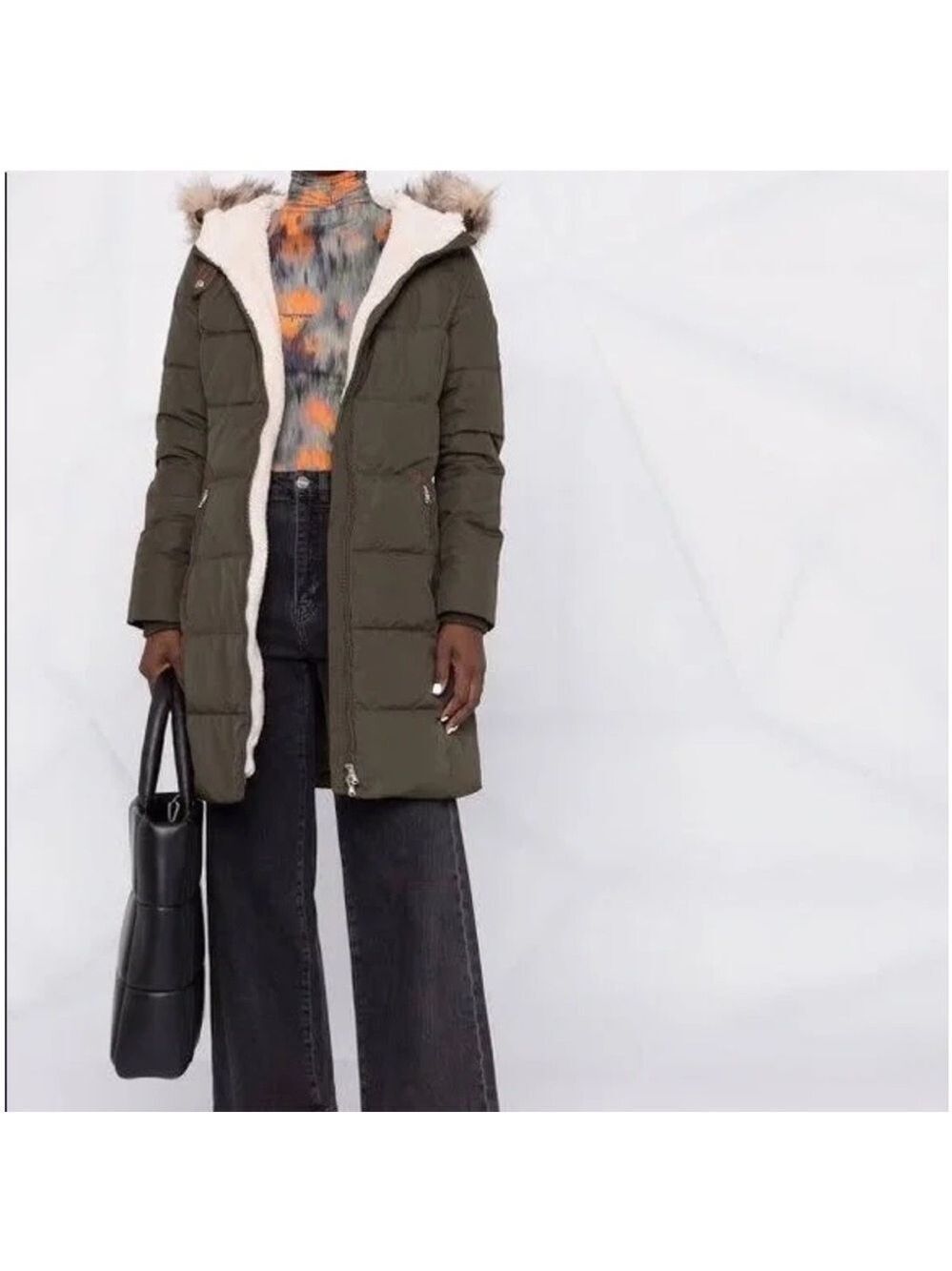 Lauren Ralph Lauren Quiet Luxury Minimalist Down Puffer Coat Jacket Small